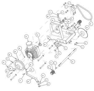 Section 09 Diagram and Parts List for MK-2425KSP 170957 MK Diamond Concrete Saw